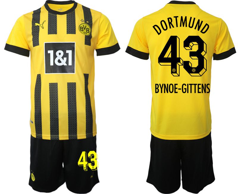 Men 2022-2023 Club Borussia Dortmund home yellow #43 Soccer Jersey